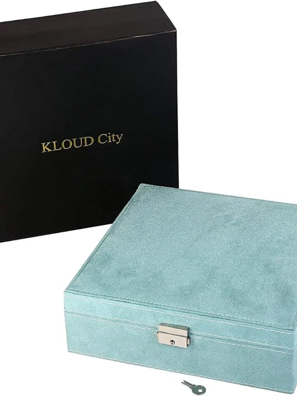 Elegant Two-Layer Jewelry Box Organizer with Lock